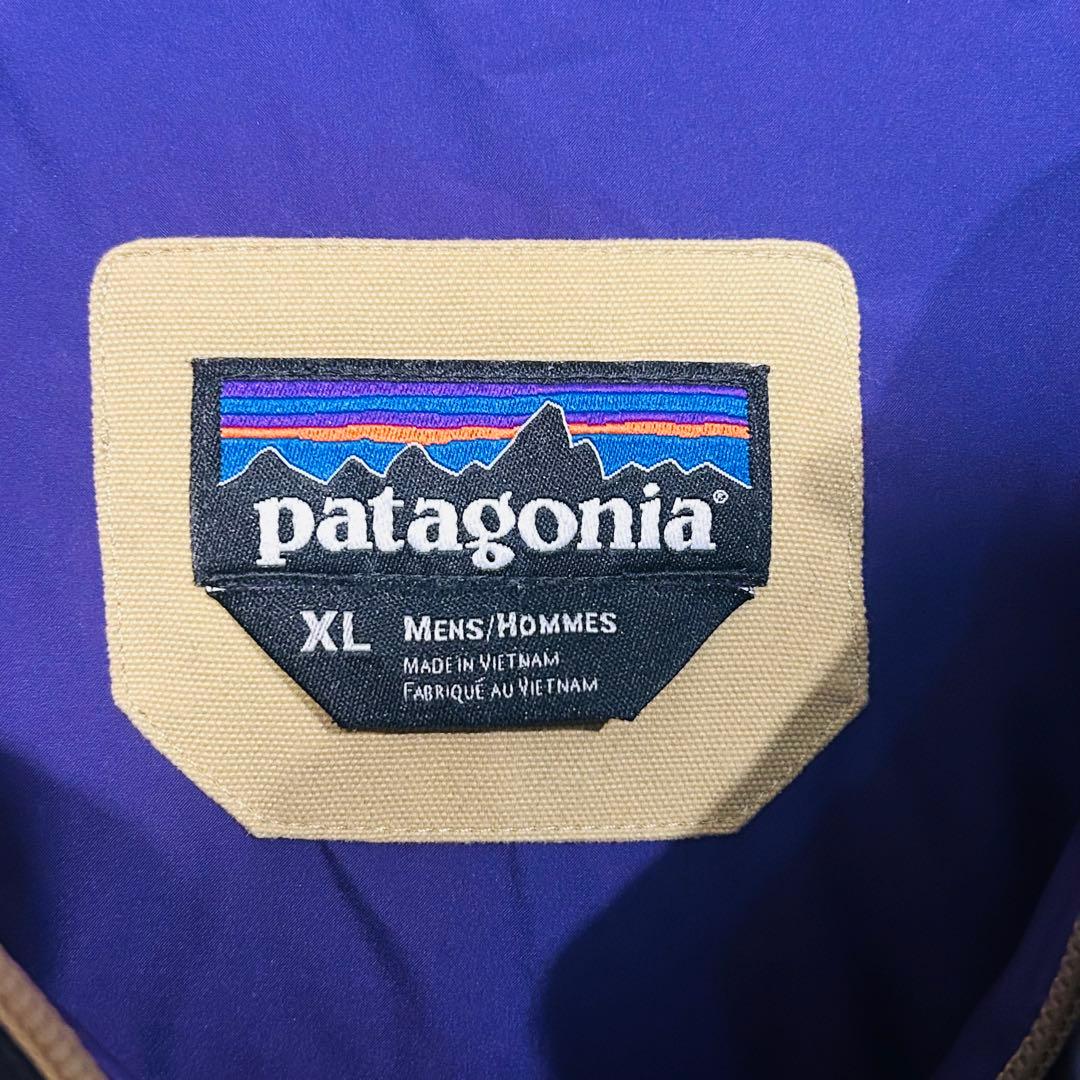 patagonia パタゴニアダウンベスト ネイビー/ベージュ size XL