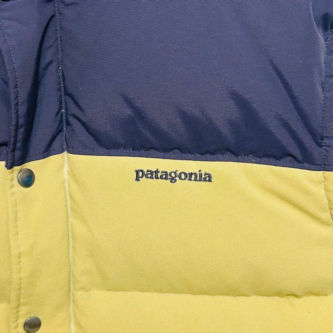 patagonia パタゴニアダウンベスト ネイビー/ベージュ size XL