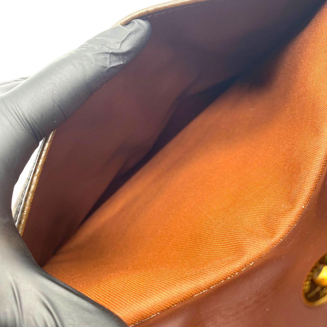 【良品】バーバリー クラッチバッグ ノバチェック キャンバス レザー ブラウン