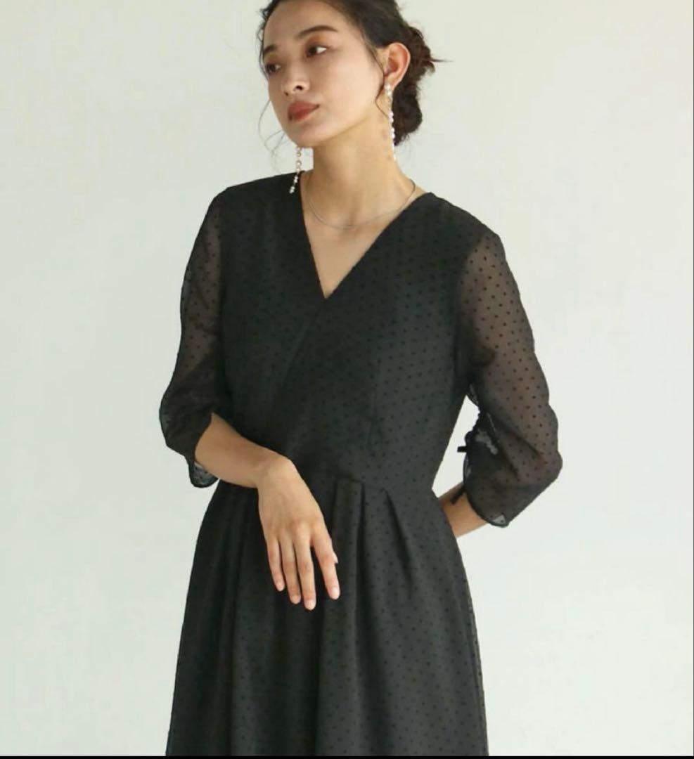 kaene フロッキードットワンピース　36