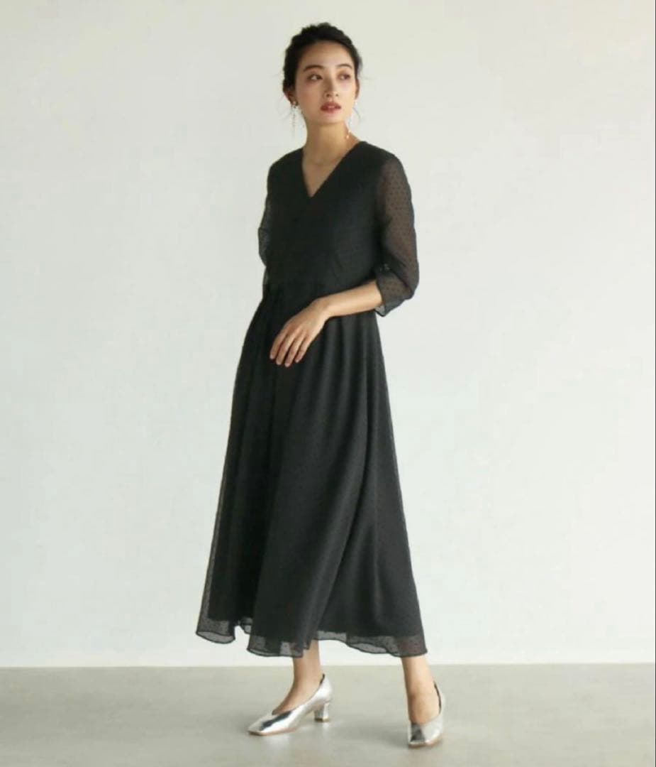 kaene フロッキードットワンピース　36