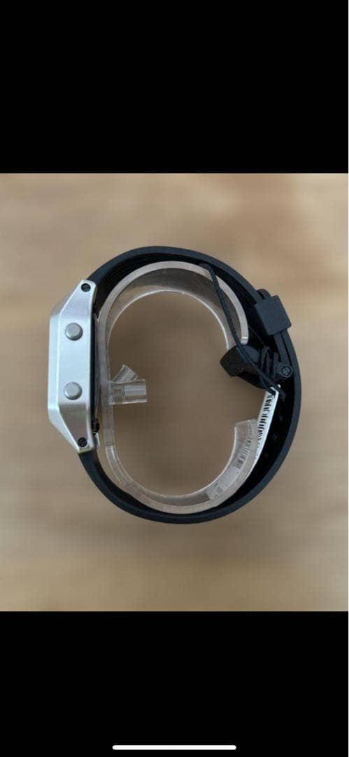 デジタル腕時計 ブラック シリコンバンド