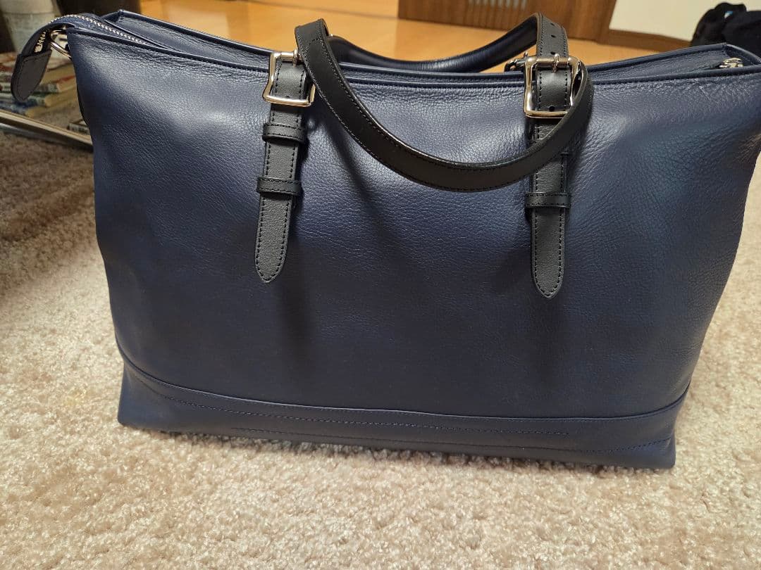 ソメスサドルボストンバックネイビー