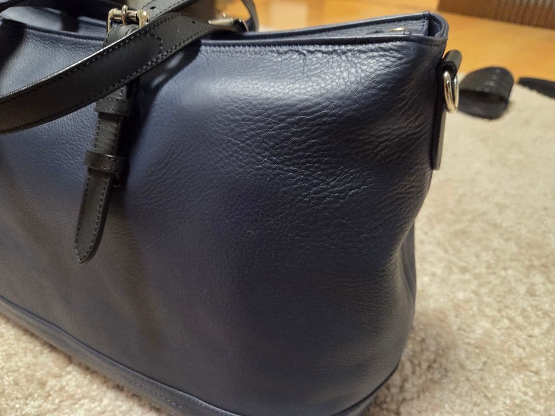 ソメスサドルボストンバックネイビー