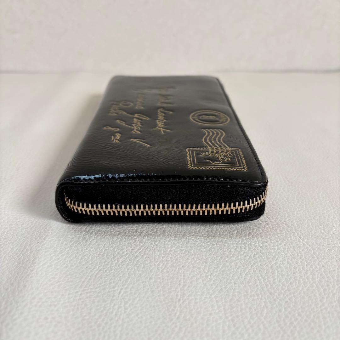 【希少】【良品】イヴサンローラン Yメール ラウンドファスナー 長財布 黒