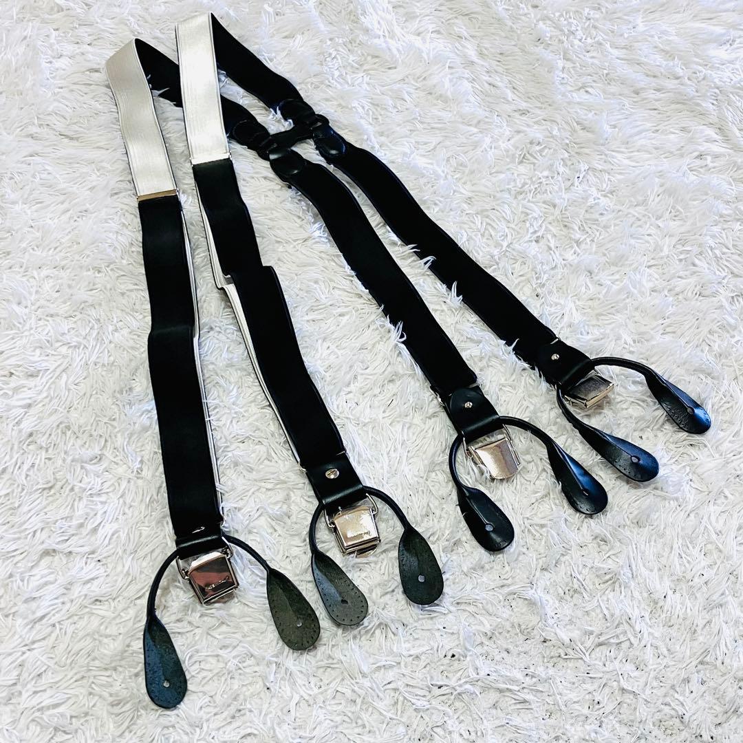 極美品 トゥモローランド サスペンダー 蝶ネクタイ イタリア製