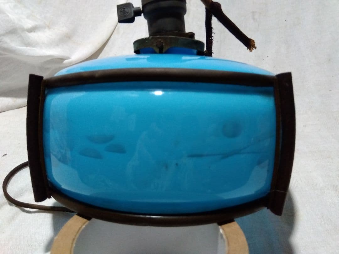 ♪古い青色ガラスの電気の笠　専用です。