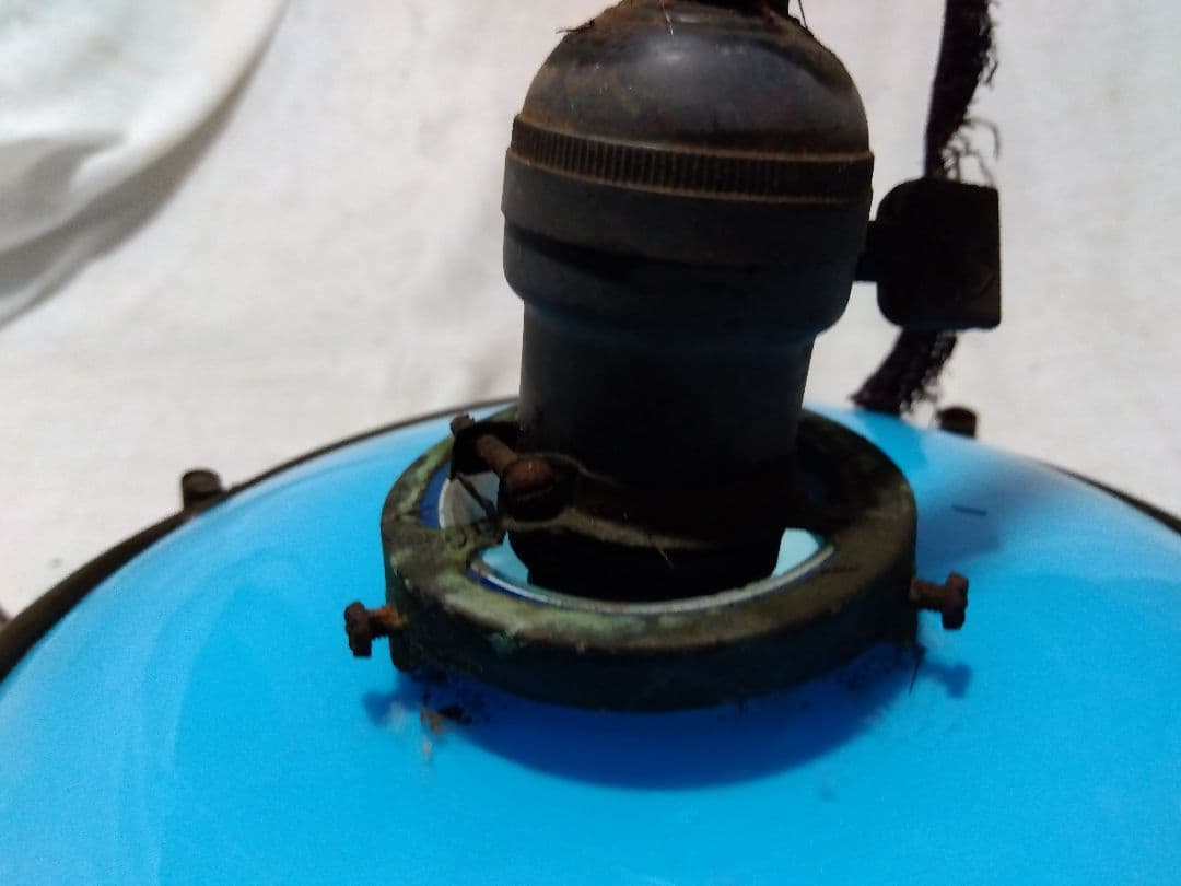 ♪古い青色ガラスの電気の笠　専用です。