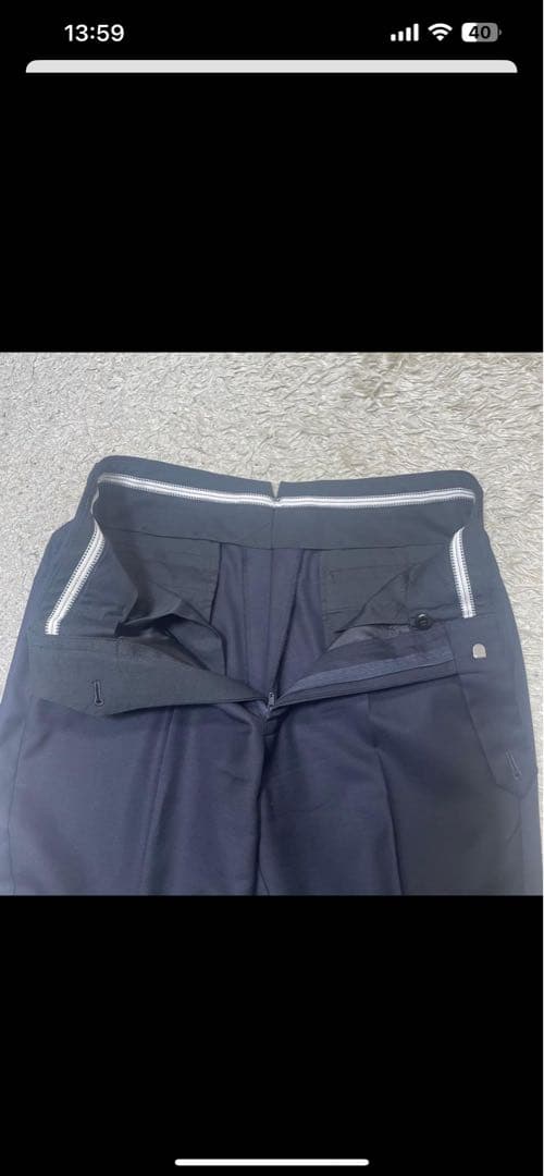 【美品】CANONICO オーダースーツ　セットアップ　ダブル　背抜き