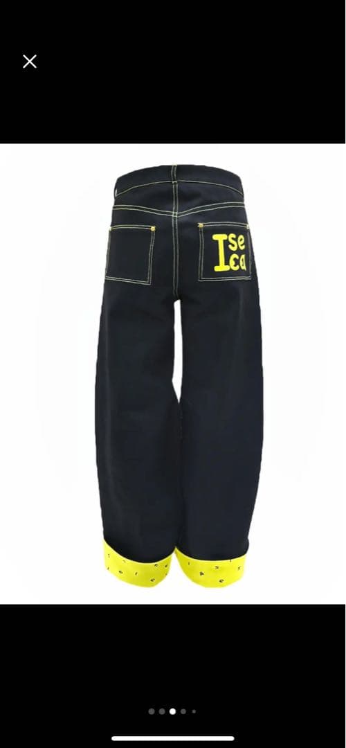 パンツ isecai HIDE&SEEK Black Denim