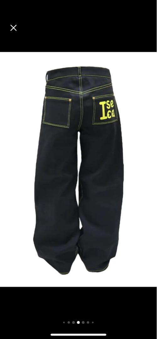 パンツ isecai HIDE&SEEK Black Denim