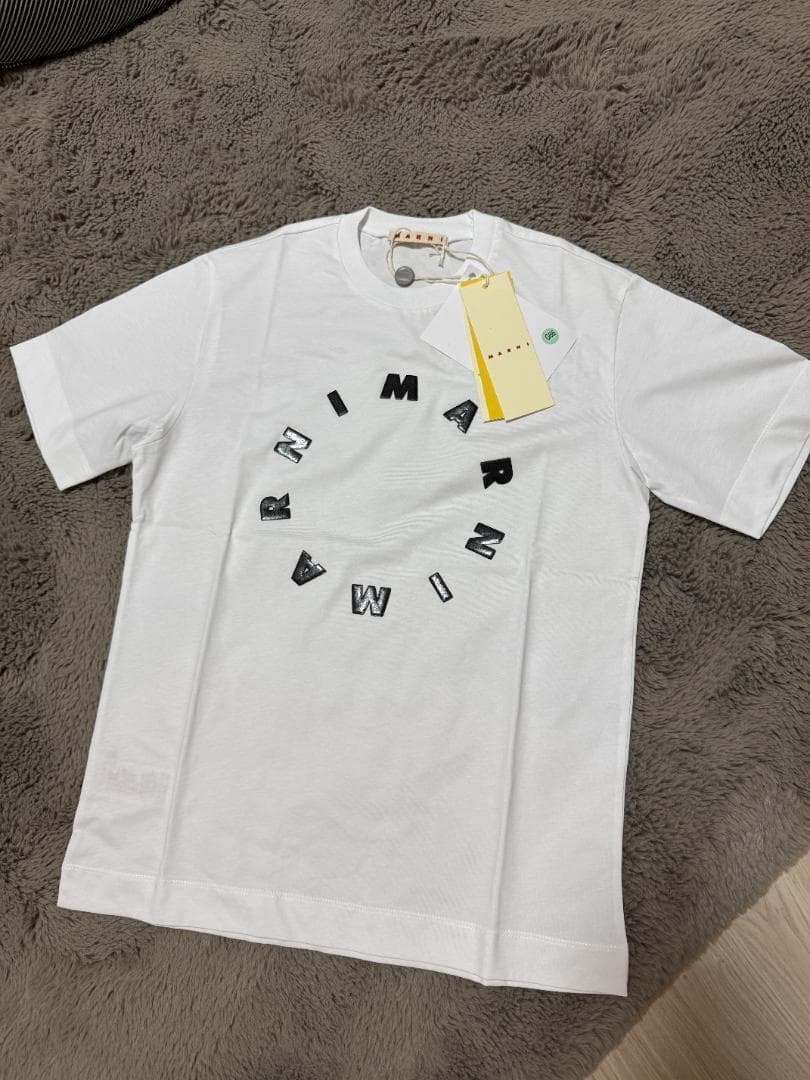 大人もOK MARNI ロゴプリント Tシャツ 12Y 150cm ホワイト