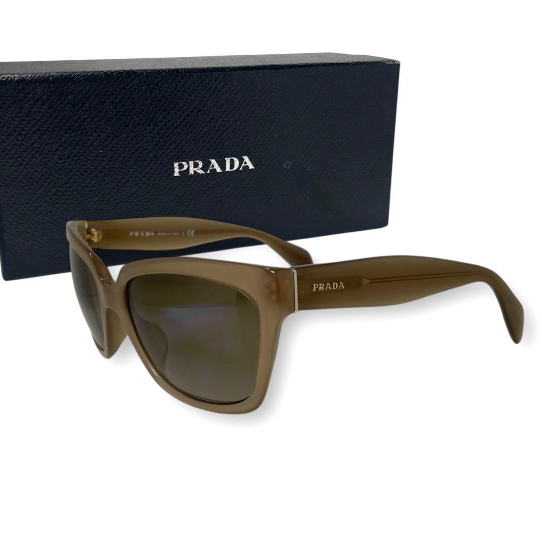 プラダ　PRADA サングラス　ライトブラウン　ユニセックス　サイドロゴ