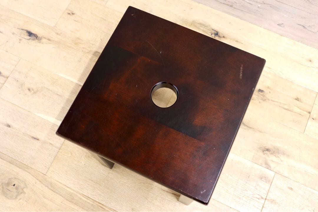 GMIK213○北海道民芸 スツール 樺材 椅子 腰掛け 飾り台 アンティーク