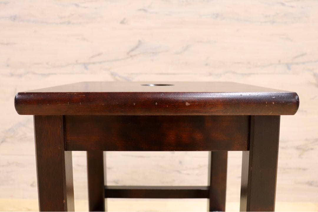 GMIK213○北海道民芸 スツール 樺材 椅子 腰掛け 飾り台 アンティーク