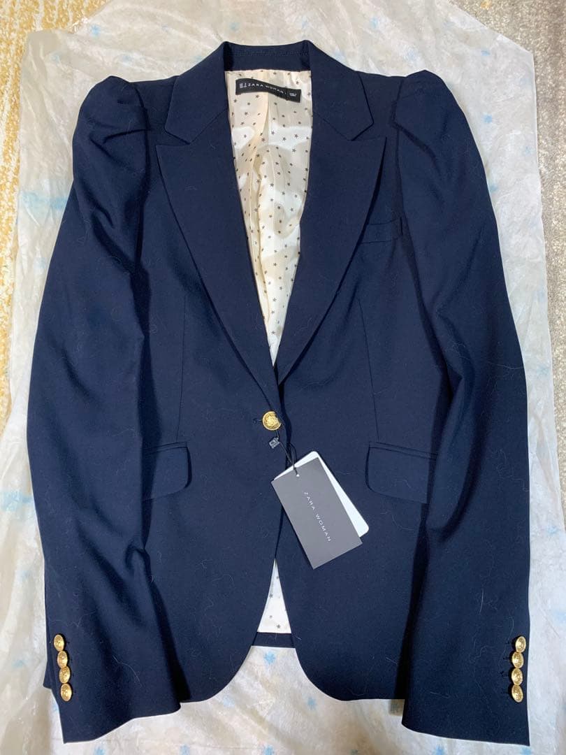 専用　新品タグ付き　ZARAザラ　紺色ジャケット　紺ブレ