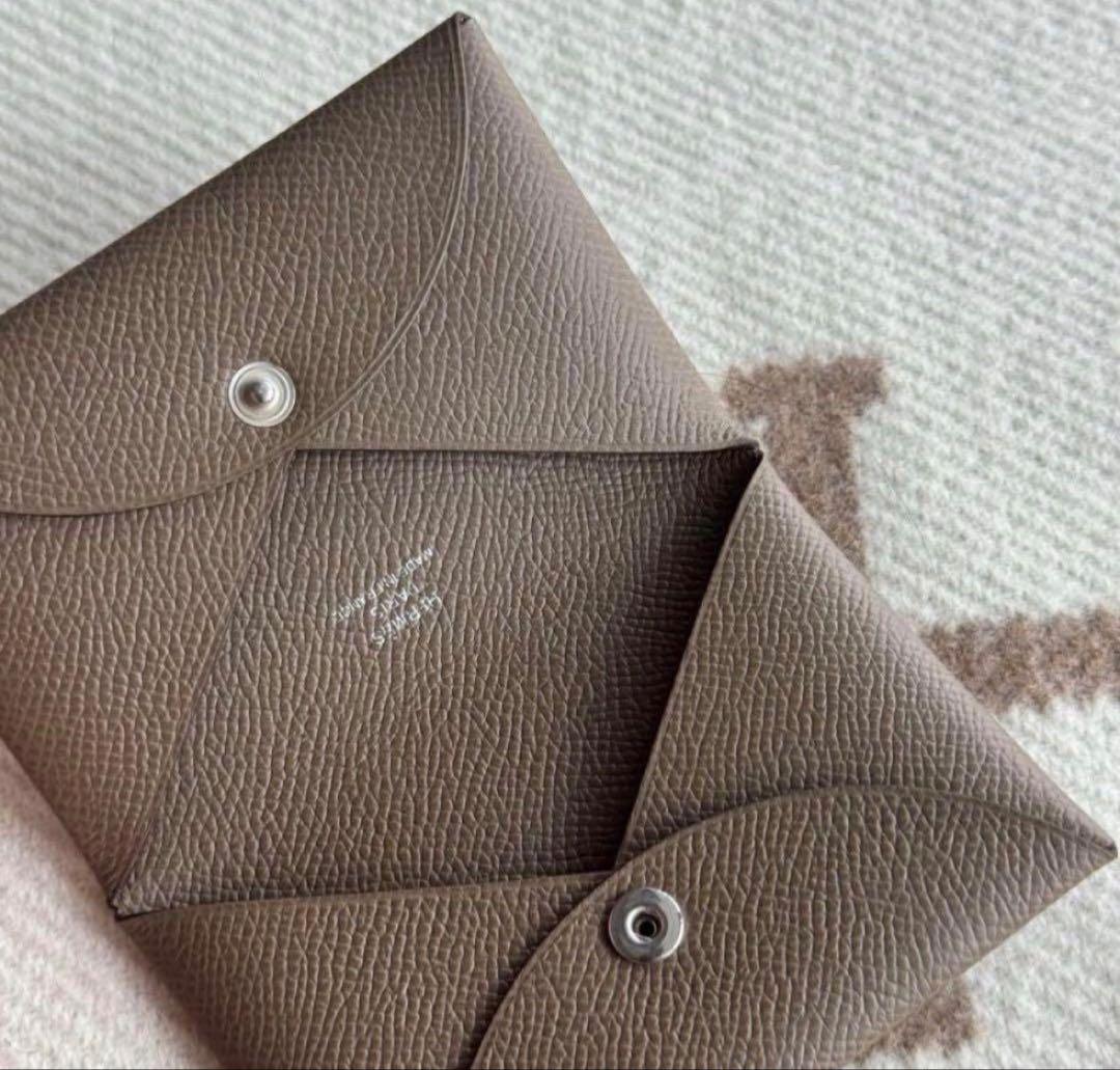 【Mina】エルメス　カルヴィ　エトゥープ