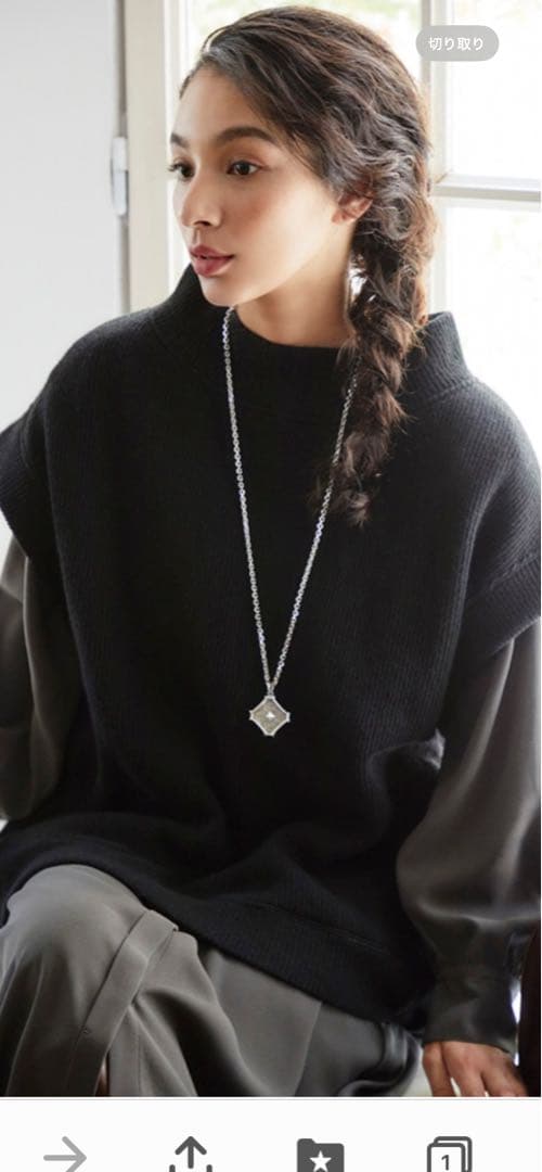 オアーノ　ニットベスト　ブラック　Ｍ