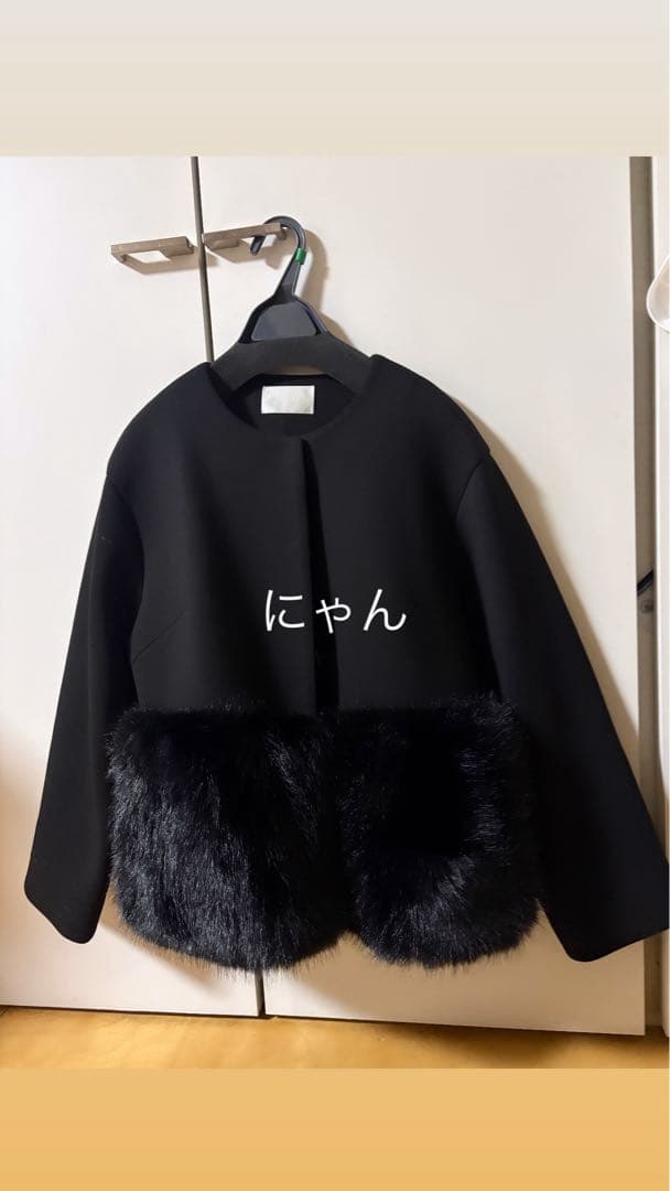 【CELFORD】裾ファーブルゾン ブラック　　36サイズ