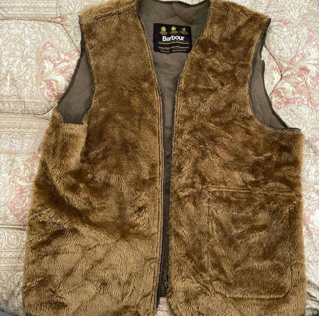 Barbour×US Zip-Up Pile Boa Vest バブアー ベスト