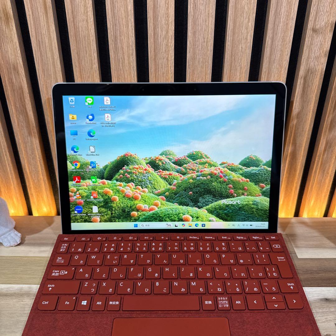 美品 2in1モデル‼️Surface Go 3☘希少レッド☘大人気ノートパソコン