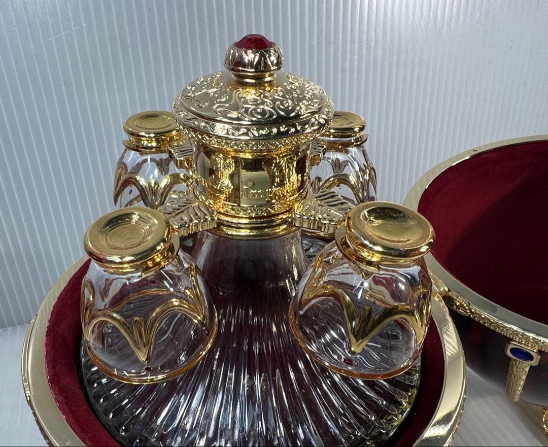 Ladogaインペリアルコレクション エッグ型ガラスアート空のボトル