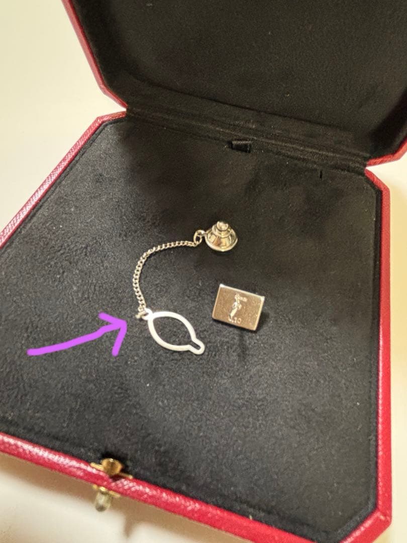 K14WG ダイヤ　ホワイトゴールド　タイピン