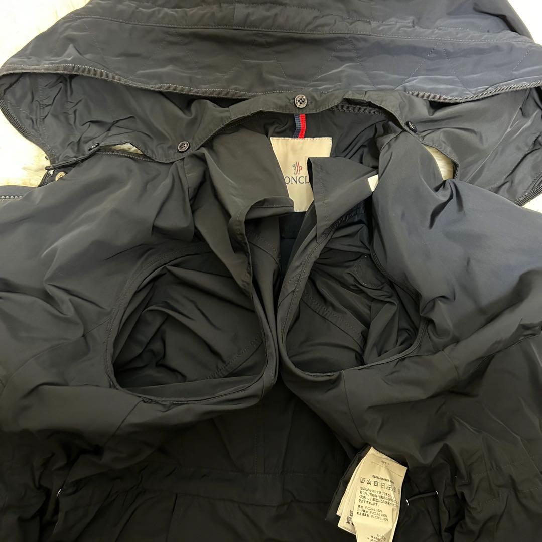 美品　ジャパン代理店表記有　MONCLER スプリングコート　ネイビー　2 M