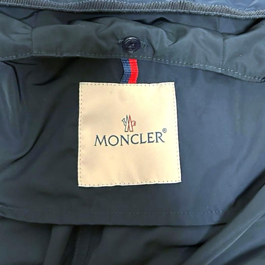 美品　ジャパン代理店表記有　MONCLER スプリングコート　ネイビー　2 M
