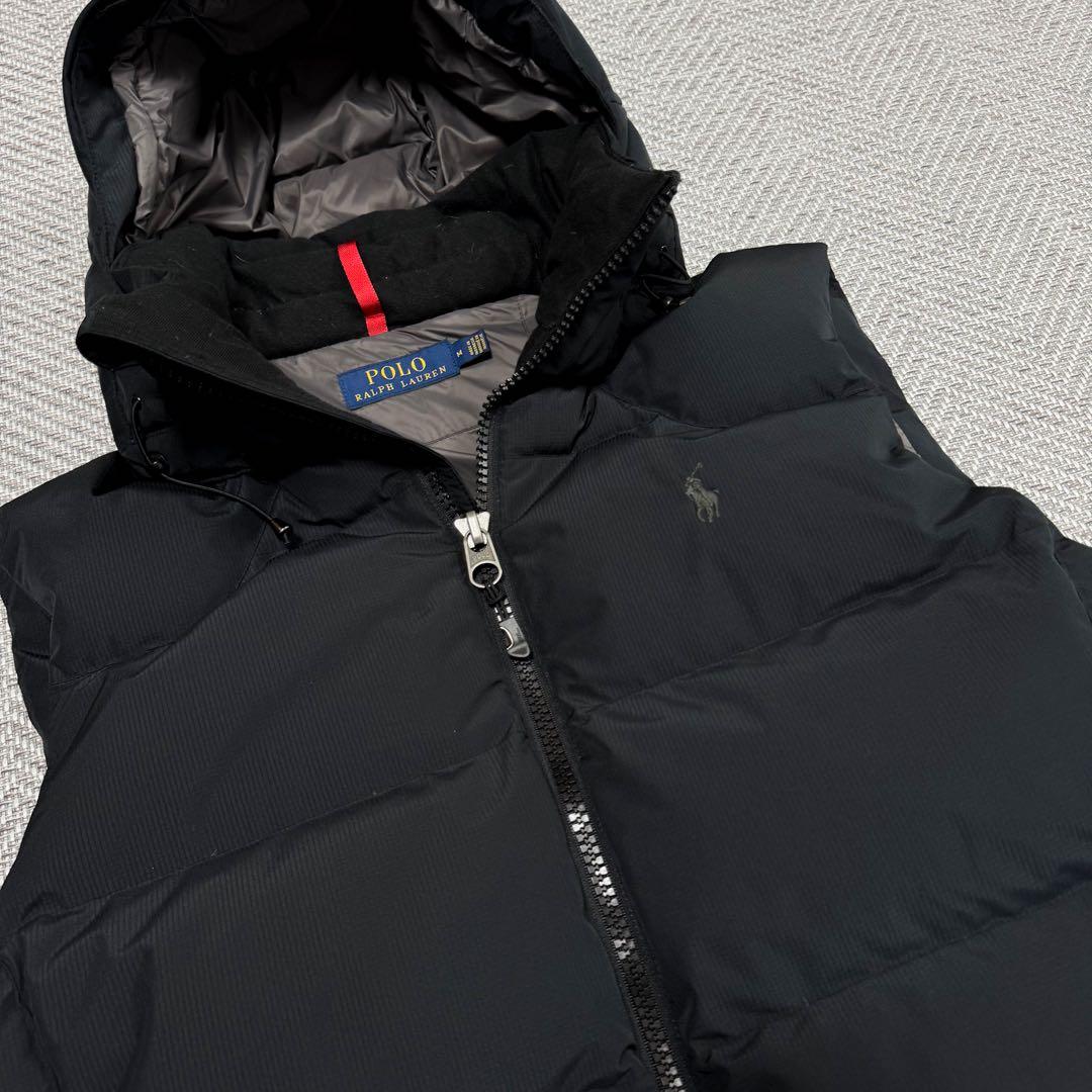美品 ポロラルフローレン 近代モデル ダウンベスト ブラック ポニー刺繍 M