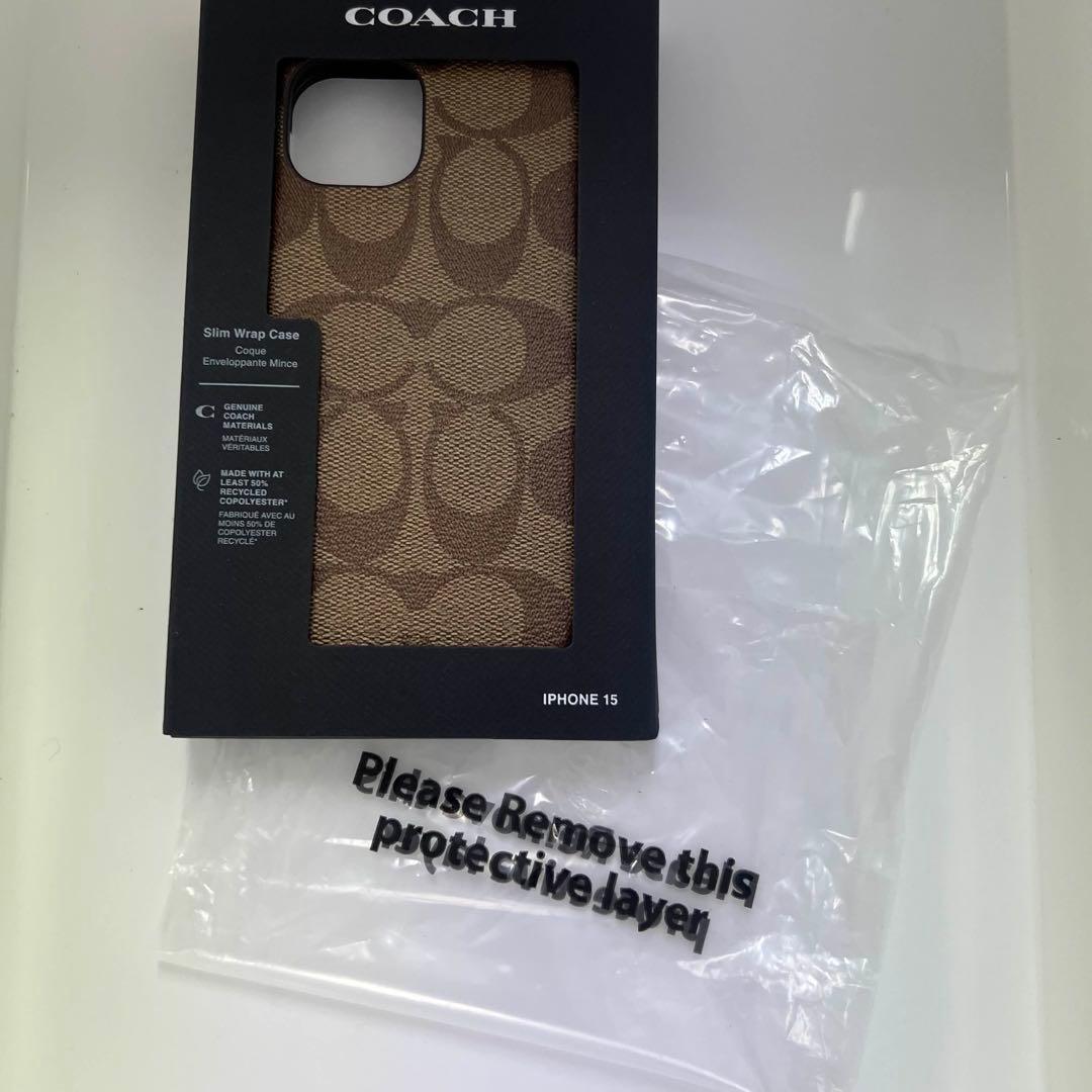 ☆新商品入荷☆ COACH iPhone15 ケース・シグネチャー キャンバス