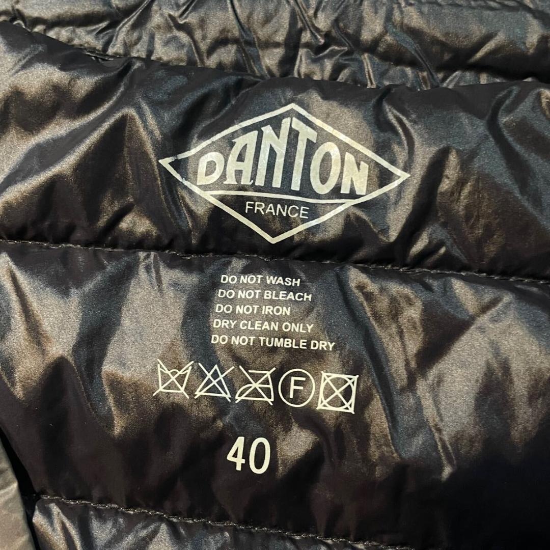 マ*ル様 DANTON ダントン ライトウェイト スナップボタン ナイロン ダウ