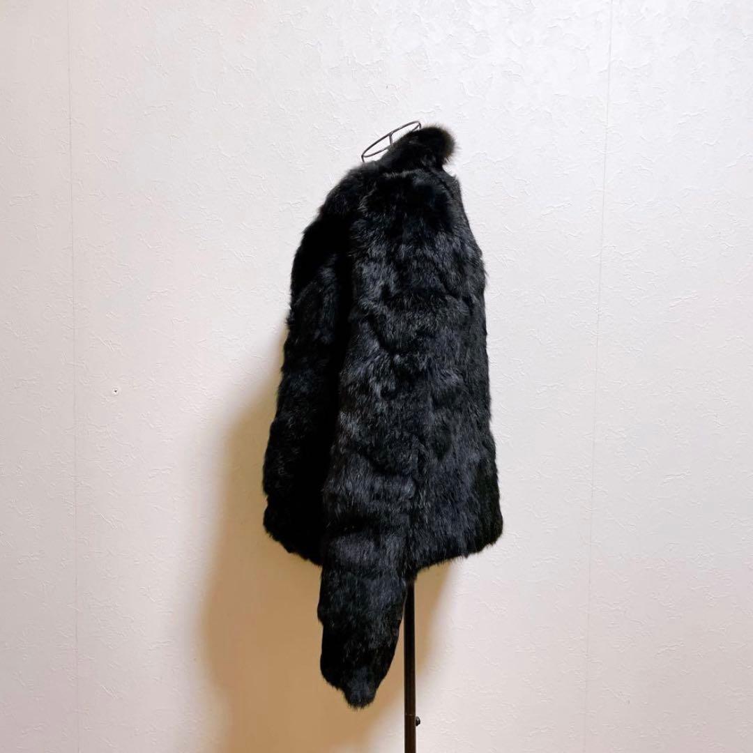 ラビットファー コート 黒 平成ギャル y2k ロック パンク ダークコア