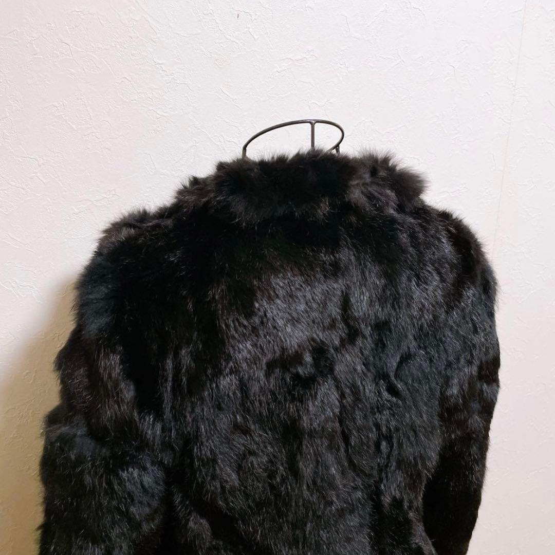 ラビットファー コート 黒 平成ギャル y2k ロック パンク ダークコア