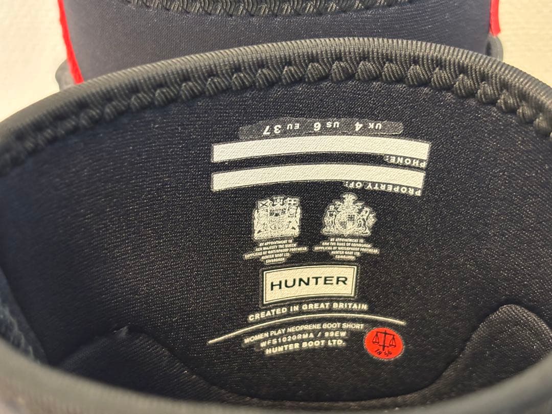 ハンター HUNTERプレイショートネオプレンウェリントンブーツ ブラック