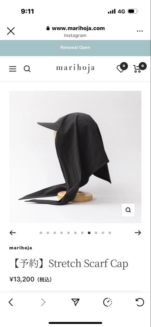 帽子 marihoja Stretch Scarf Cap