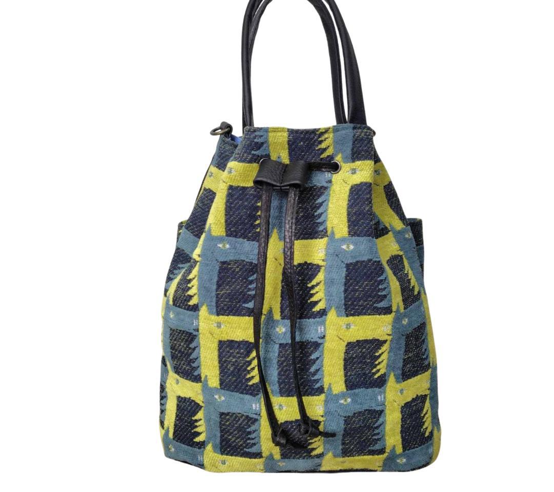 しののめ様/thoroughbredサラブレットネイビー/巾着Lサイズ