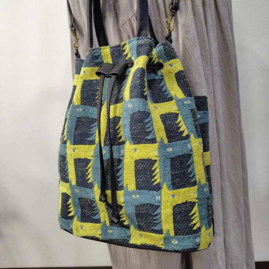 しののめ様/thoroughbredサラブレットネイビー/巾着Lサイズ