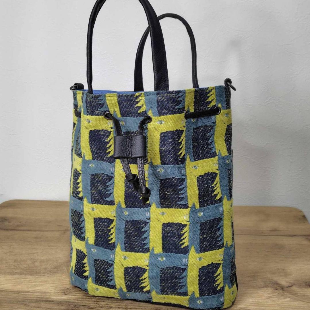 しののめ様/thoroughbredサラブレットネイビー/巾着Lサイズ