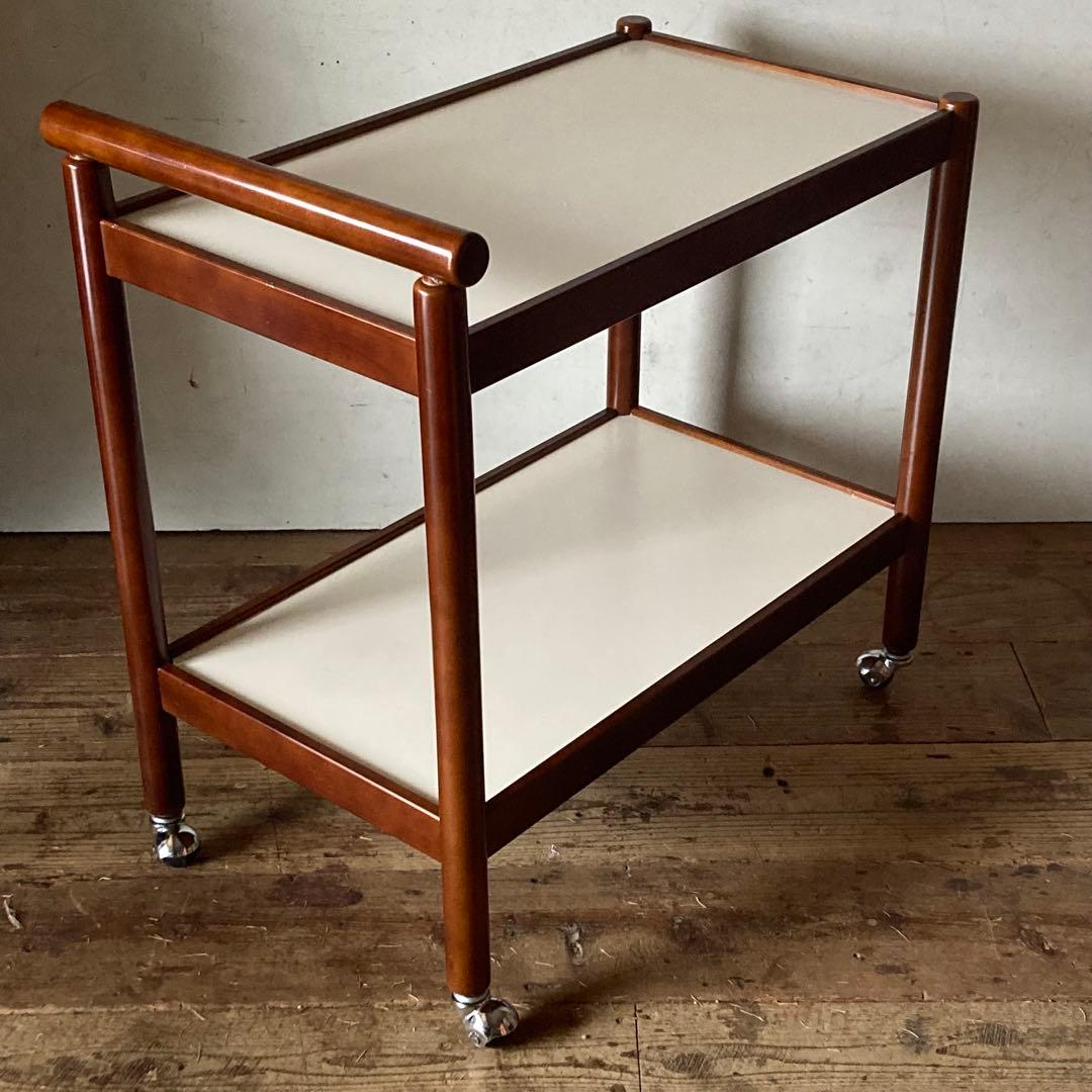 国産ヴィンテージ レトロ トロリー ワゴン ディスプレイ キッチン キャスター