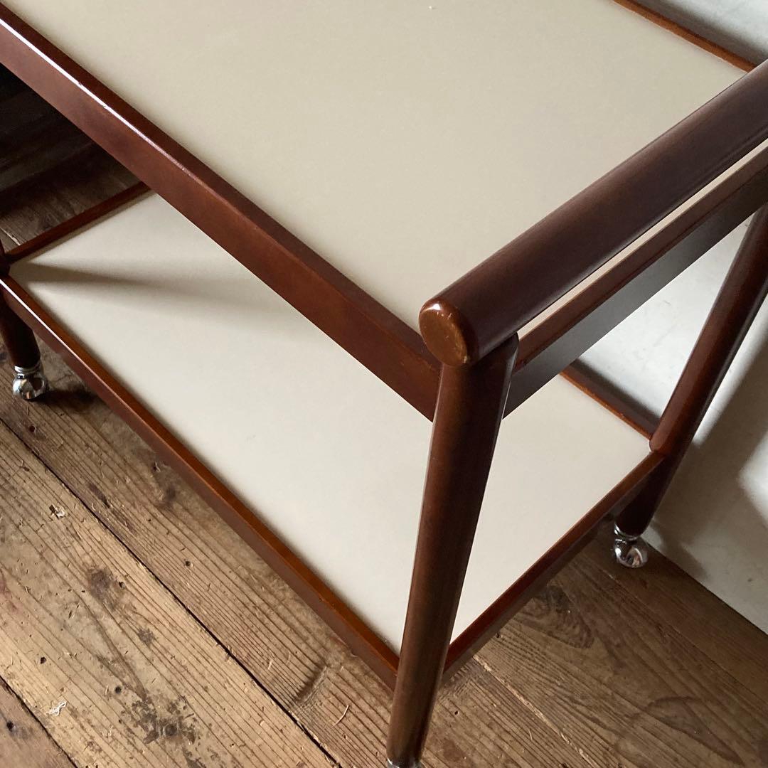 国産ヴィンテージ レトロ トロリー ワゴン ディスプレイ キッチン キャスター