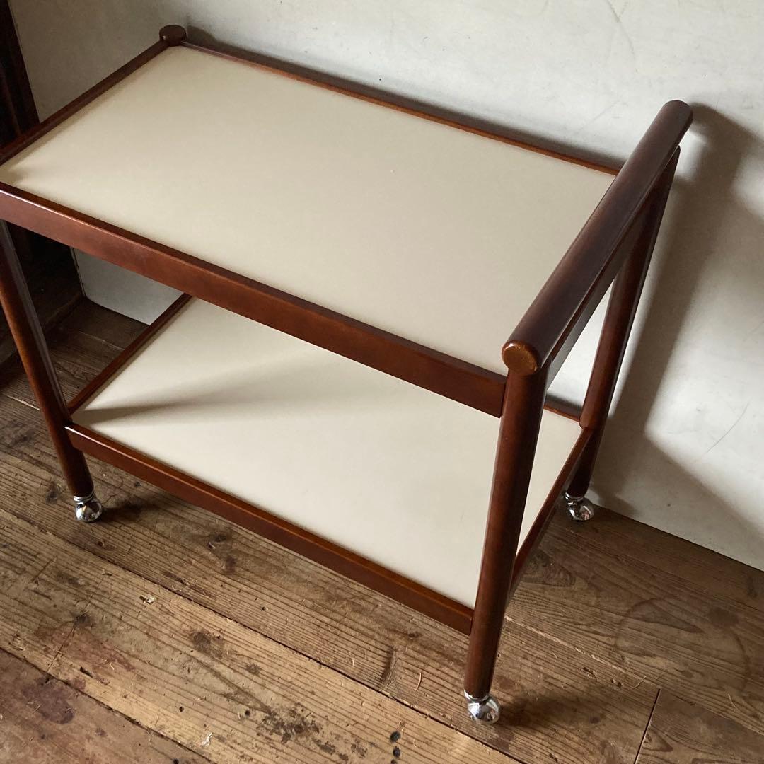 国産ヴィンテージ レトロ トロリー ワゴン ディスプレイ キッチン キャスター