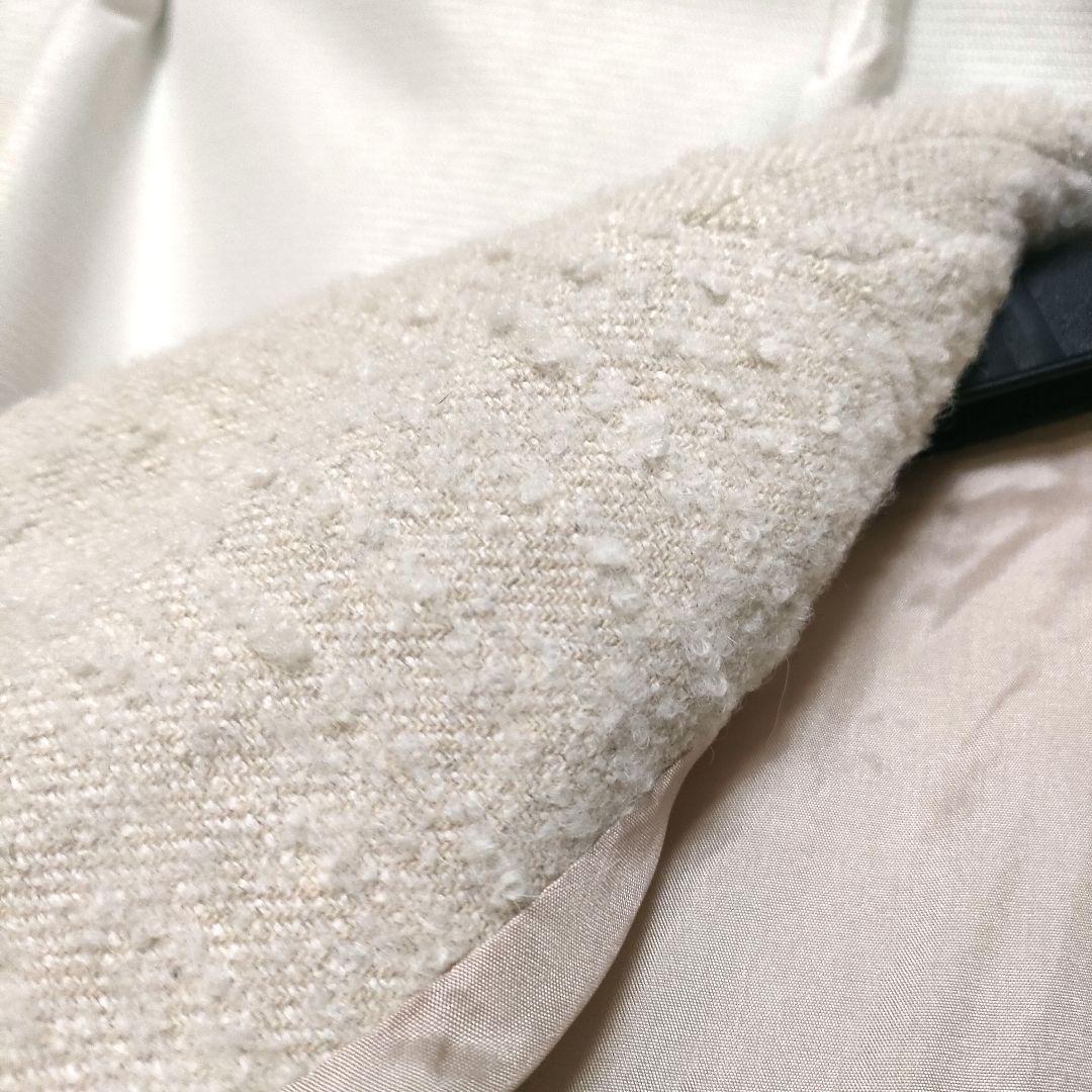 【美品】be Blumarine ブルマリン ツイードジャケット フリンジ