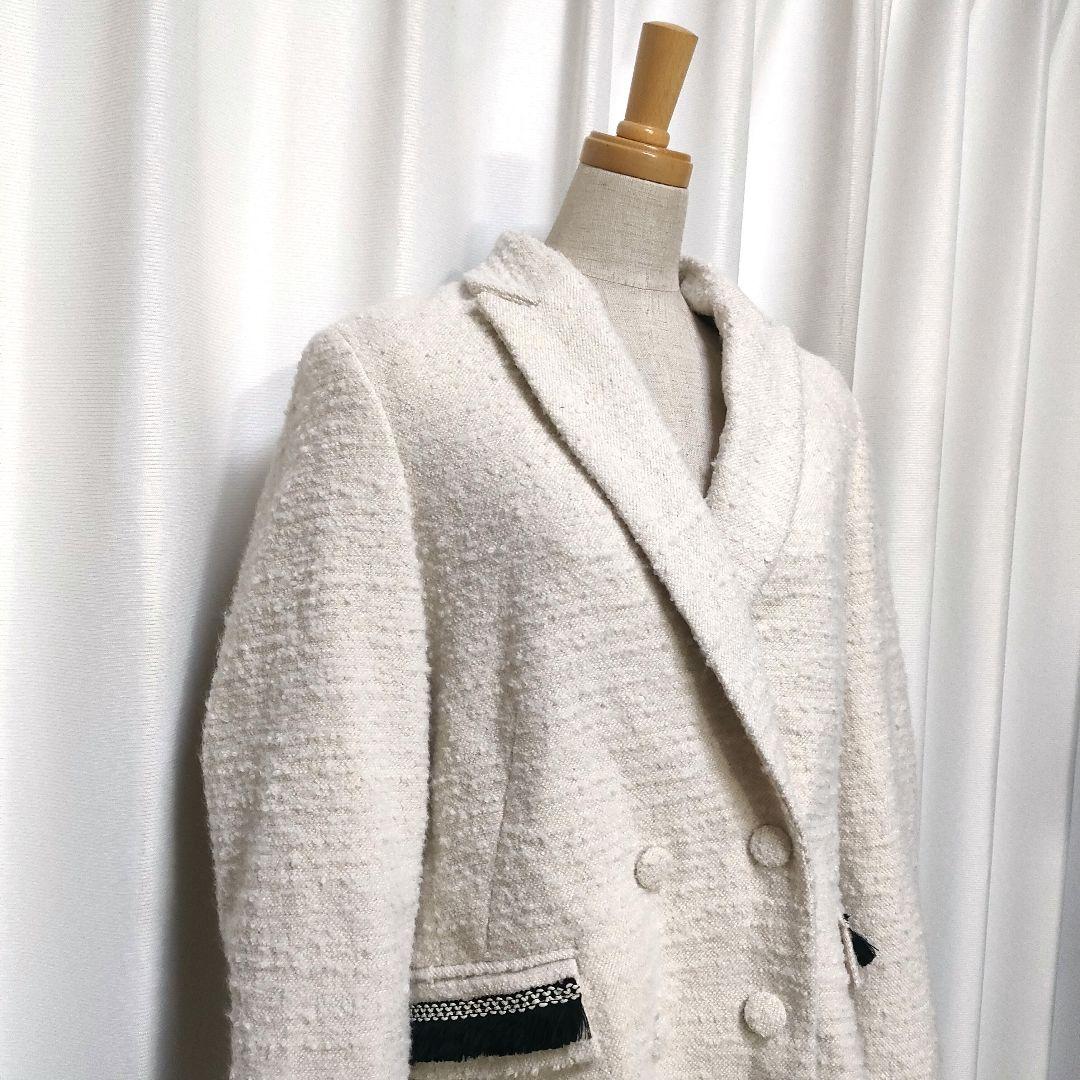 【美品】be Blumarine ブルマリン ツイードジャケット フリンジ