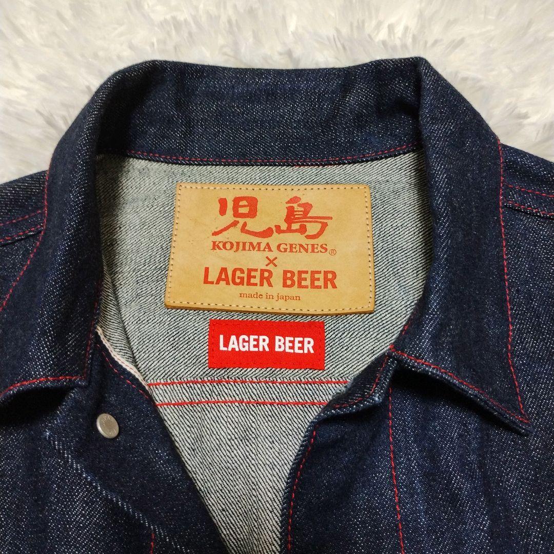 【美品】児島ジーンズ× ラガービール　コラボ　デニムジャケット　L