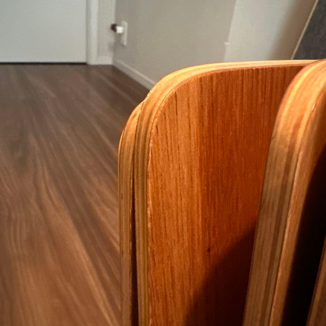 木製穴あき背もたれ座椅子5脚セット