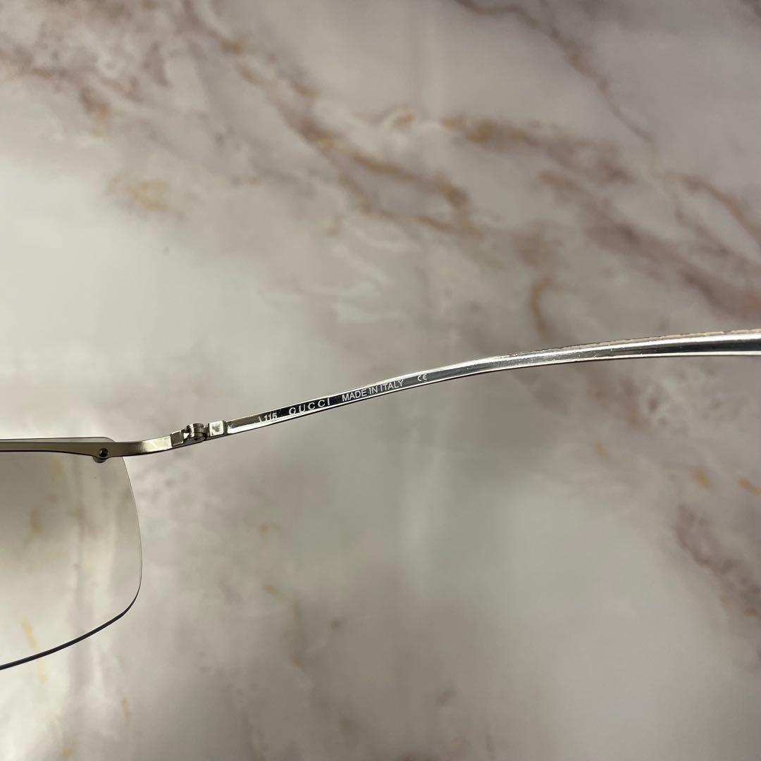 GUCCI グッチ フルフレーム Y2K クリア シルバー モード サングラス