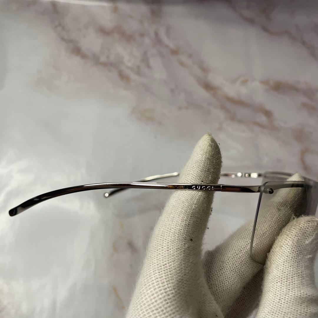 GUCCI グッチ フルフレーム Y2K クリア シルバー モード サングラス