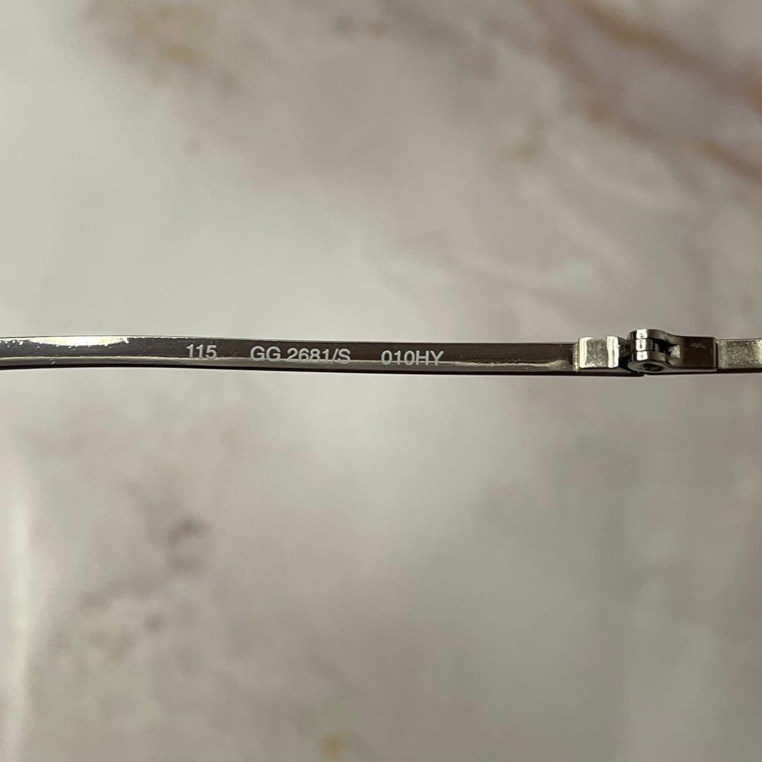 GUCCI グッチ フルフレーム Y2K クリア シルバー モード サングラス