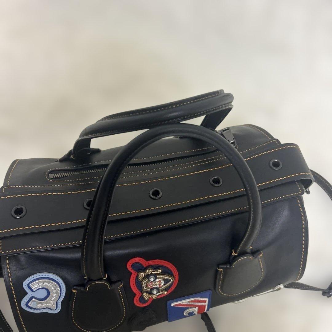 【未使用級】COACH 2way ショルダー ハンドバッグ クラブタン　ワッペン